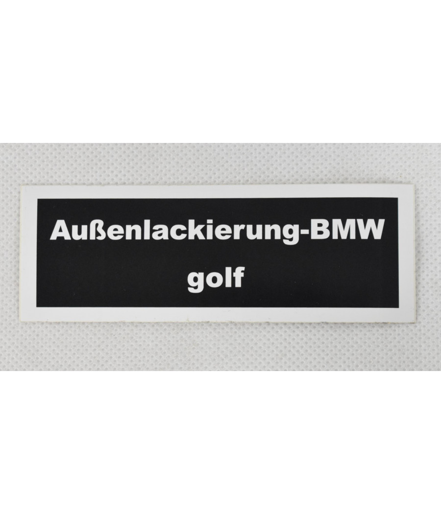 Sticker exterior paint golf color code 070 BMW E9 2.5 CS - 3.0 CSL CS-14E9