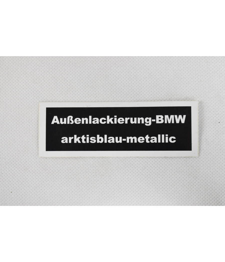Sticker exterior paint arctic blue metallic color code 045 BMW E24 628 CS - M635 CSi CS-15E24