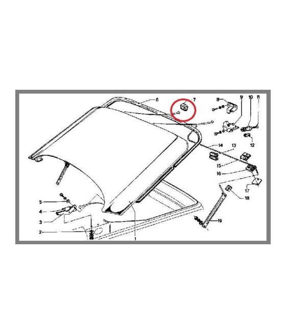 Rubber buffer tailgate BMW E10 1502 - 2002 turbo CS-476138
