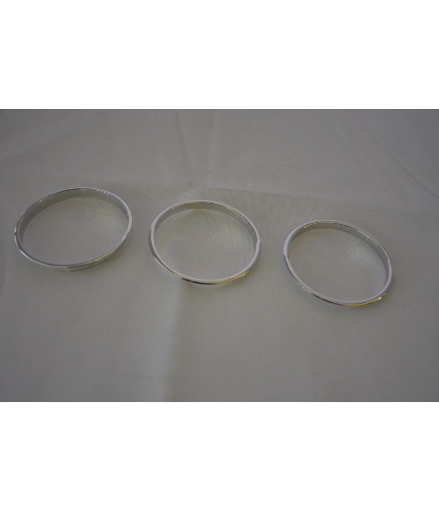 Speedometer rings shiny chrome BMW E10 / E6 1502 - 2002 tii until year 1973 CS-006
