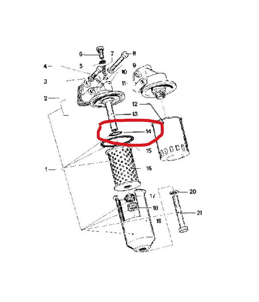 Dichtring klein Ölfilter BMW 2000 C, CA und CS CS-661120NKC