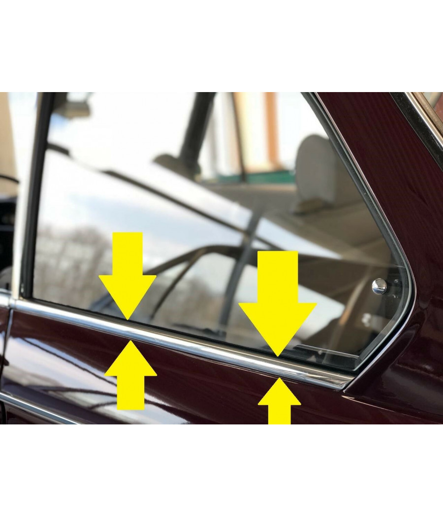Trim strip under the side window rear left BMW E10 1502 - 2002 turbo CS-441114